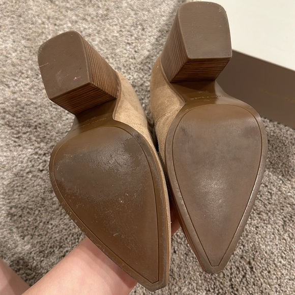 Suede booties chunky heel - Picture 5 of 9